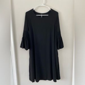 Black knee length dress